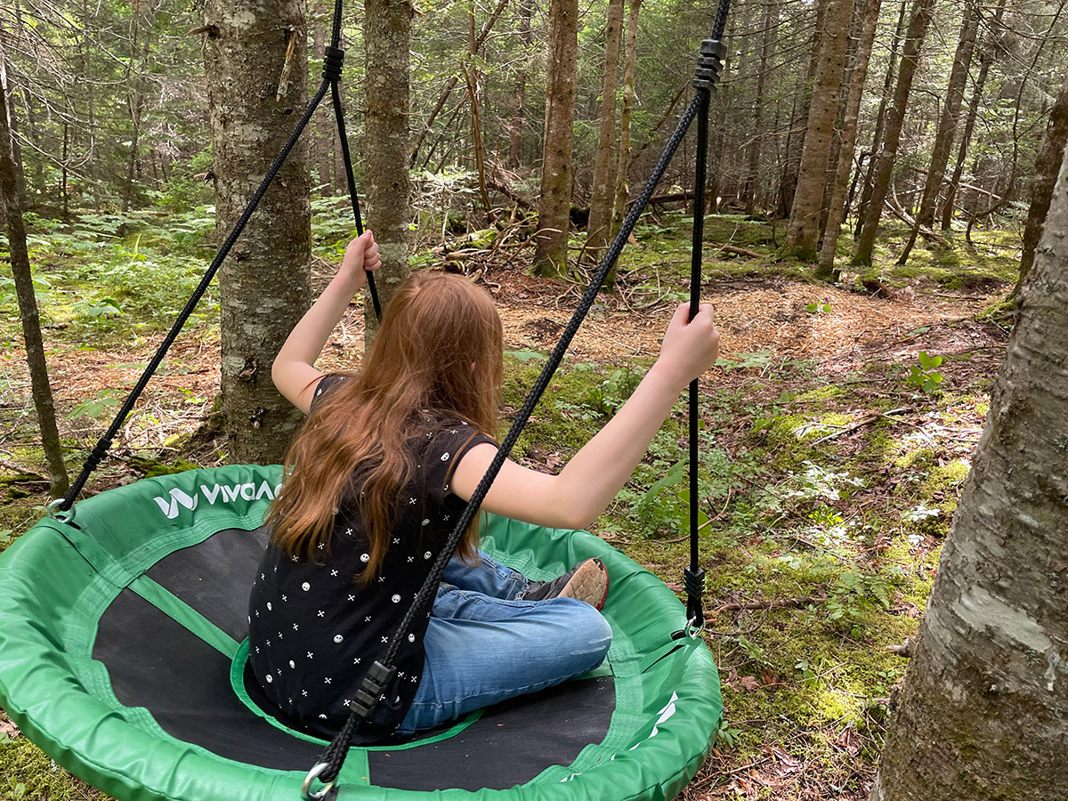 Forest Domes Trail Swing with Child