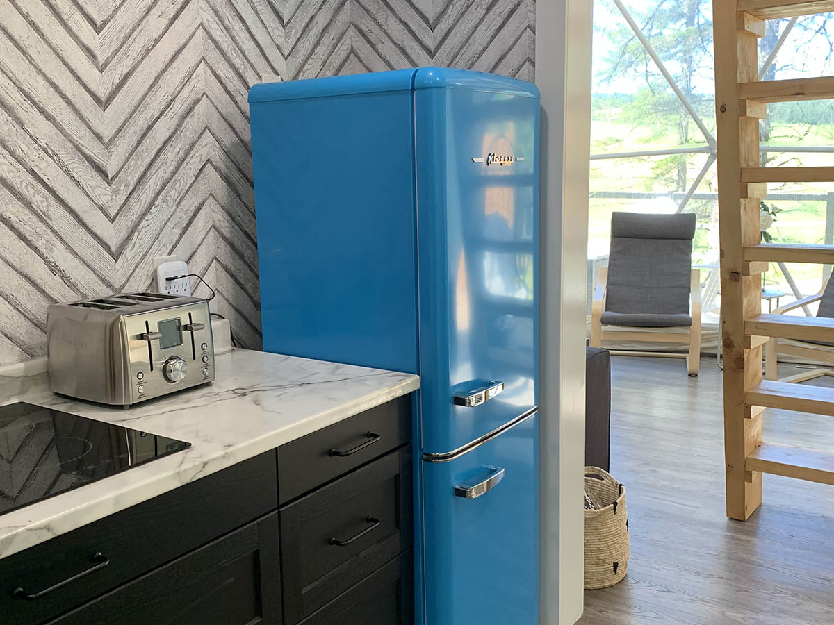 Farmhouse Dome Fridge and Stairs