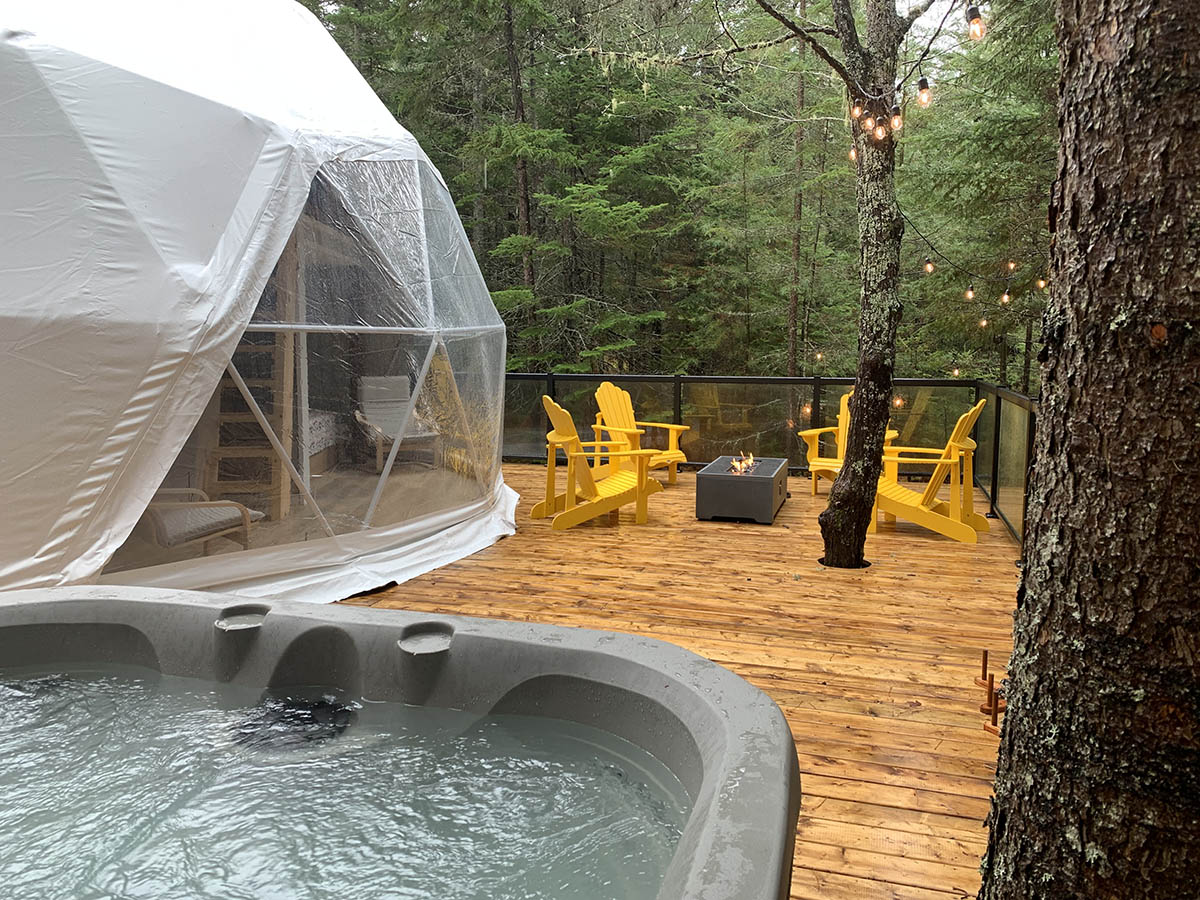 Fun Dome Hot Tub and Deck
