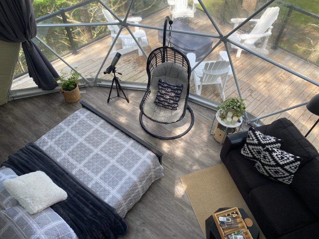 Farmhouse Dome Sitting Area, View From Loft