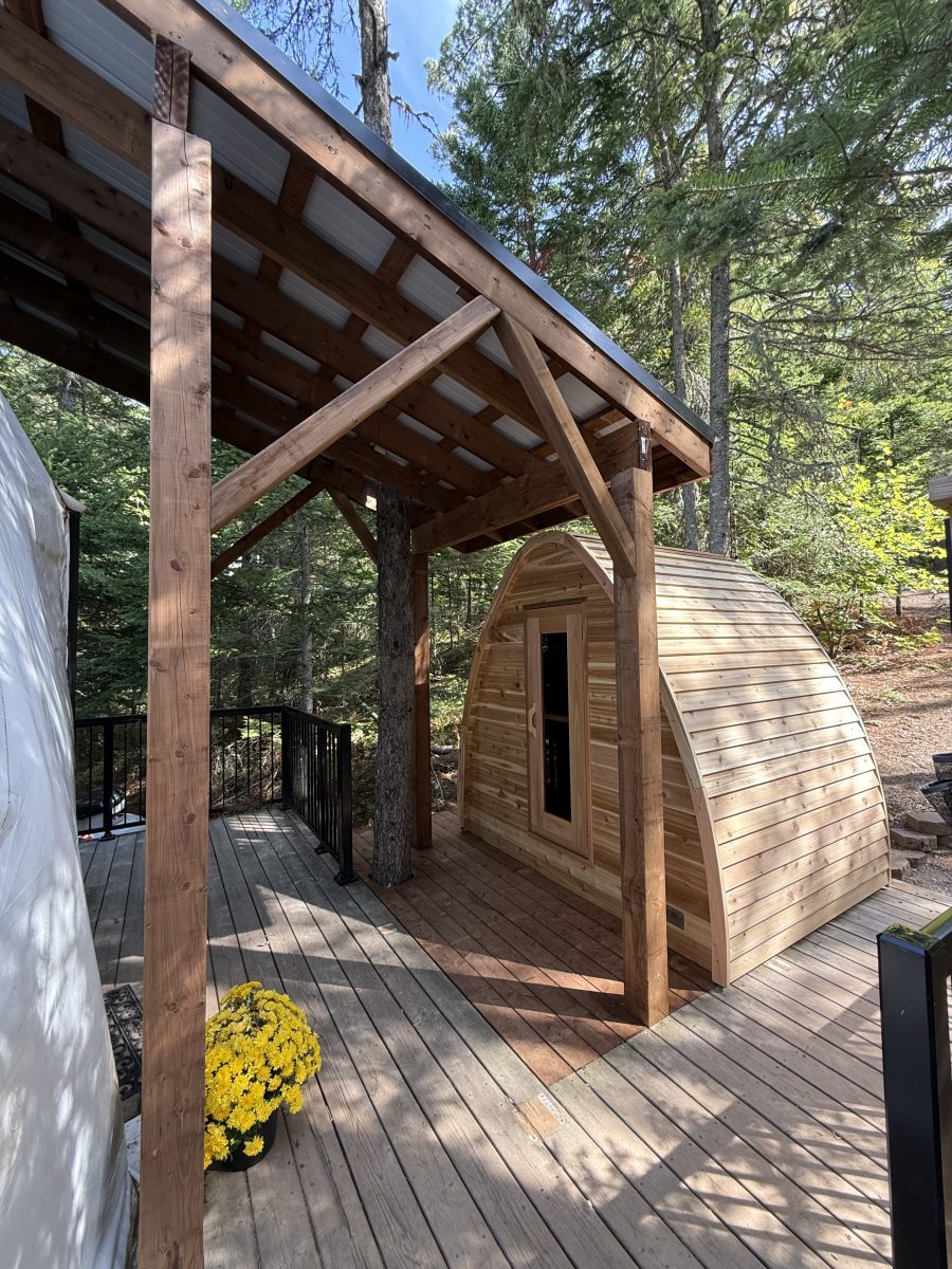 Treehouse Sauna, Side View