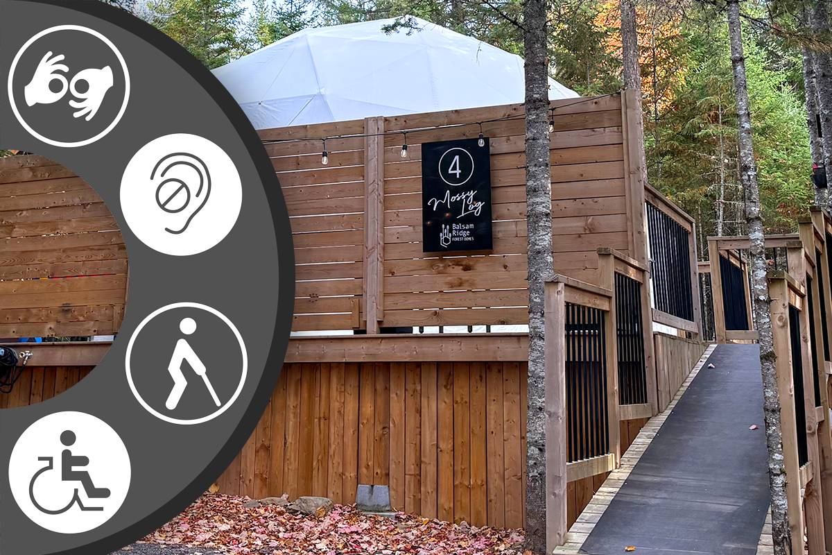 Luxury pet-friendly glamping domes in New Brunswick near Moncton.