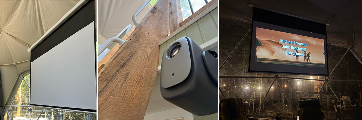 Mossy Log Dome Built-In Projector and Screen