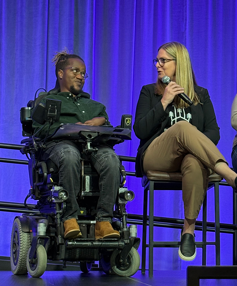 Gift and Christy at the BELONG: Accessibility in Action panel
